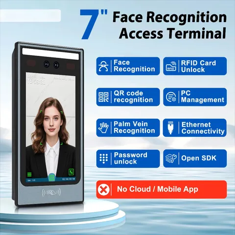 7" Face RFID Access Control Terminal | Biometric Attendance System with Ethernet