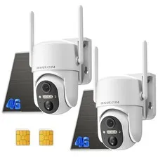 4G LTE Cellular Solar Wireless Outdoor, Cloud Storage, No WiFi , Off Grid 2K ...