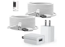 16ft Ring Stick Up Cam Charger Cable & Adapter, Weatherproof Power Cord