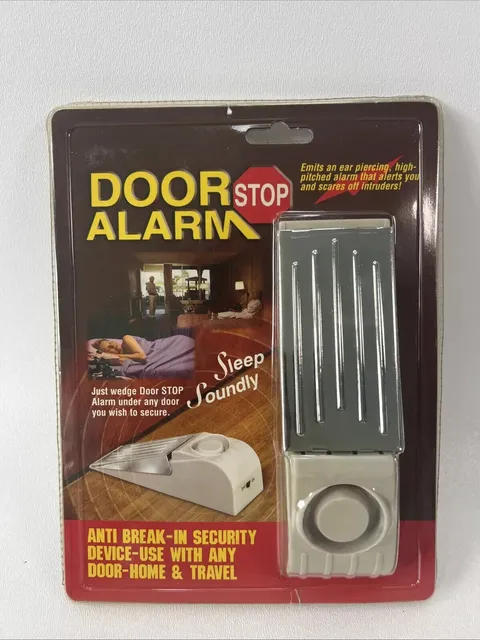 NOS Wedge Door Alarm Stop Safety & Security Door Break In Protection & Alarm