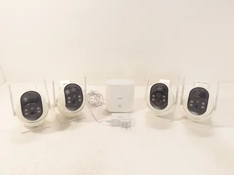 Aosu Solar Powered Wireless Security Camera Kit x4 Cameras & Home Base UNTESTED
