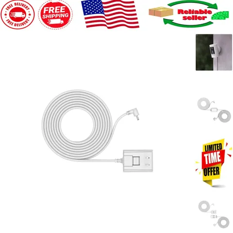 Weather-Resistant Indoor/Outdoor Power Adapter for Stick Up Cam - 14.7 ft Cable