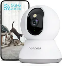 Pet Camera 2K, Dog Camera with Phone App, 360° PTZ Indoor Cameras for Home Secur