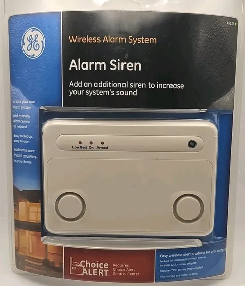 GE Wireless Alarm Siren for Security System 45136 | Choice Alert NEW