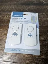 NEW Security Vibration Window & Door Alarm Siren Bunker Hill 2 Pack SEALED 