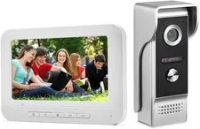 Wired Video Intercom System, 7 Inches Video Doorbell Door Phone System, HD Ca...