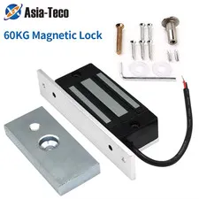 DC12V 60KG 130Lbs Holding Force Mini Access Control Electric Magnetic Lock Side 