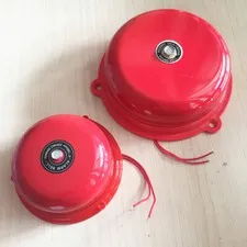 110V/220V Red Iron Fire Alarm Bell Industry School Garage Electric Bell 4" 6"