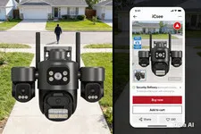 DIFANG 3-Lens 3-Screen WiFi Security Camera – 360° Auto Tracking Outdoor CCTV