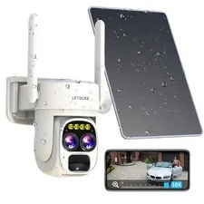 Cameras Wirelss Outdoor for Home , Alexa Cameras Solar Power,360 View Outside...