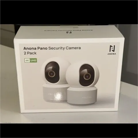 Anona Pano Security Camera 2-Pack 4K UHD 2160p Wi-Fi Indoor White USB