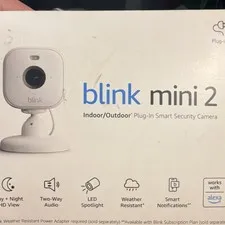 Blink Mini 2 1080p Indoor/Outdoor Wi‑Fi Camera White, Alexa, Spotlight, 2‑Way