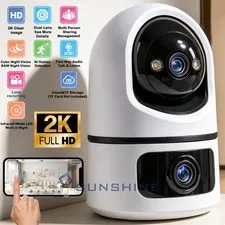 Camara Detección de personas mediante IA De Seguridad WiFi Inalambrica 3MP+3MP