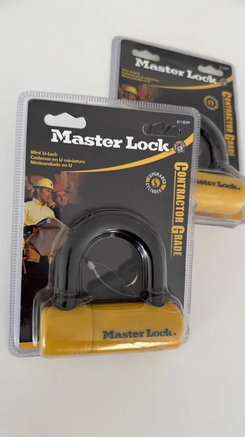 2x MASTER LOCK MINI U-LOCK