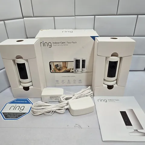 Ring Indoor Security Camera White Two-Pack New Unused Open Box