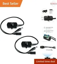 2 Pack PIR Motion Sensor Switch 12V-30V 3A Adjustable Delay For Cabinets