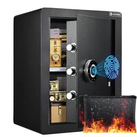 Fingerprint Safe Box, 2.1 Cuft Biometric Safe w/Removable Shelf, Heavy Duty F...