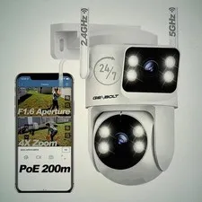 Outdoor PTZ Security Camera Dual Lens 1080P WiFi Color Night Vision Auto
