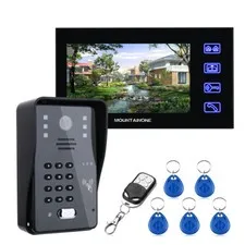 RFID Password IR-CUT 1000TV 7inch Monitor Video Door Phone Doorbell Intercom AH