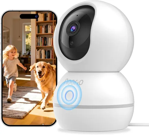 2K Indoor Camera Wireless, Baby Monitor Pet Camera, 2-Way Audio | 360-Degree for