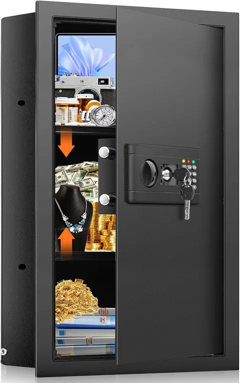 25.6 Inch Tall Fireproof Wall Safe Between 16 Inch Studs