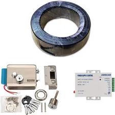[Upgrade Version]  Electric Electronic Door E- Lock and K80 12V Power Supply Con