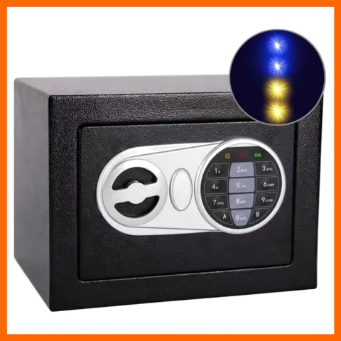 Digital Safe Box with Sensor Light, Electronic Keypad, Steel Construction, Hi...