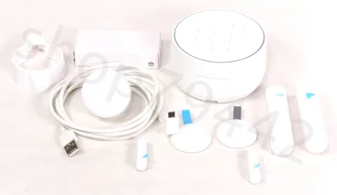 GOOGLE NEST Guard Alarm System & 2 Key Fobs A0017 AC Adapter Complete No Box
