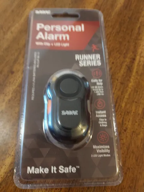 SABRE Personal Alarm with Clip LED Light & 120Db Weatherproof Runner Alarm