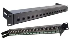 Gem Electronics H16P-STRJ45 CCTV 16 P Panel RJ45 coax screw term dc to RJ45 CCTV