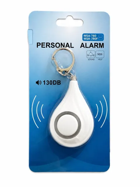 130dB Personal Safety Alarm Keychain SOS Emergency Alarm White New Sealed