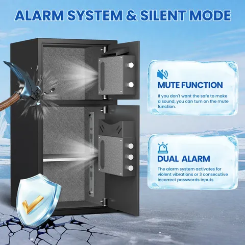 6.5 Cub Large Digital Home Safe with Adjustable Shelf, Home Security Safe Box