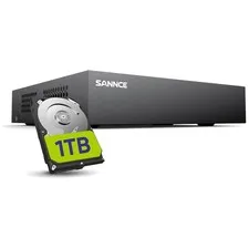 1080P Wired Home Surveillance System with 1TB Storage & Human Detection Features
