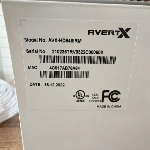 AvertX AVX-HD848IRM IP/Network Wired Dome Security Camera, Black, 1 Camera