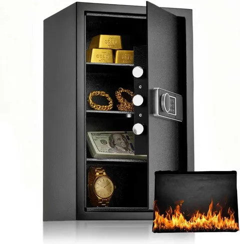 Large Safes, Security Safe Box with Fireproof Bag, Digital Keypad, Spare Keys an