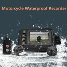 Motorcycle 2 Lens Full Body Waterproof Camera View Driving Recorder DVR Logger