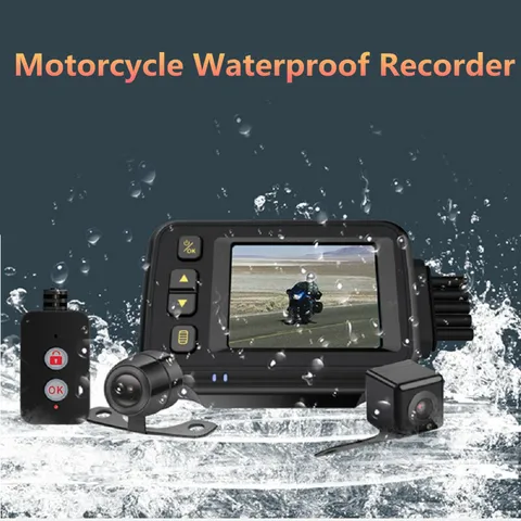 Motorcycle 2 Lens Full Body Waterproof Camera View Driving Recorder DVR Logger