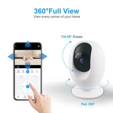 Security Cameras Wireless Wifi,Indoor Security Cameras,1080P Hd Home 360 Smart C