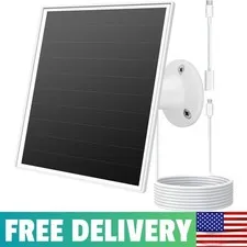 6W Solar Panel For Outdoor Security Camera With Micro USB & USB - C Port, Solar