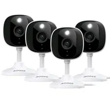 2K Cameras for Home Security-Outdoor/Indoor Camera for C1-White-4pack-2.4G
