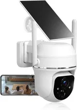 Vicohome 2K Solar Wireless Wifi Security Cameras Outdoor, 355° PTZ, Solar & Bat
