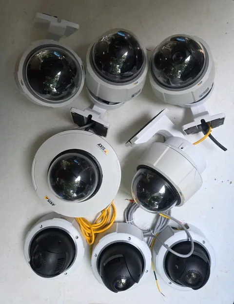 Axis Security Camera  Mix Lot Of 8 / P5514/ P 5512 /M5525-E. Untested
