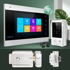 HOMSECUR 7" Hands-free WIFI Video Door Entry Security Intercom Password Access