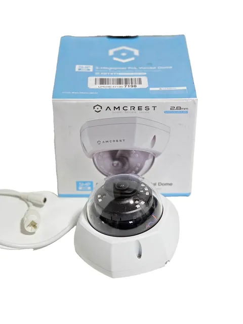 Amcrest 5MP Outdoor PoE IP Camera,Vandal HD Security Camera 2.8MM USED