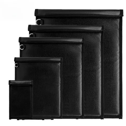 5 Pack Faraday Bags Emp Proof Bag, Extra Large 5 different sizes, Black