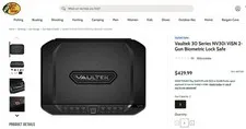 Vaultek NV30i ViSN WiFi Biometric Smart Safe – Brand New Sealed