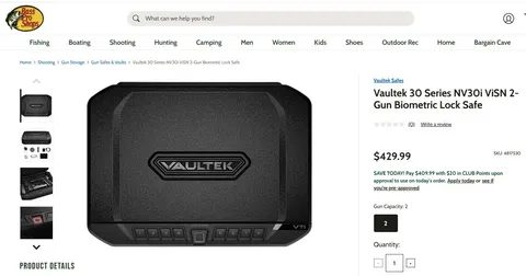 Vaultek NV30i ViSN WiFi Biometric Smart Safe – Brand New Sealed