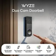 WYZE Duo Cam Video Doorbell (Chime Included)