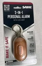 New Sealed Sabre 2-in-1 Personal Alarm Light Rose Gold With LED Light 130dB Dual