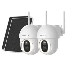 ARCCTV 3MP 4G LTE Cellular Solar Battery Security Camera Wireless PTZ PIR Motion